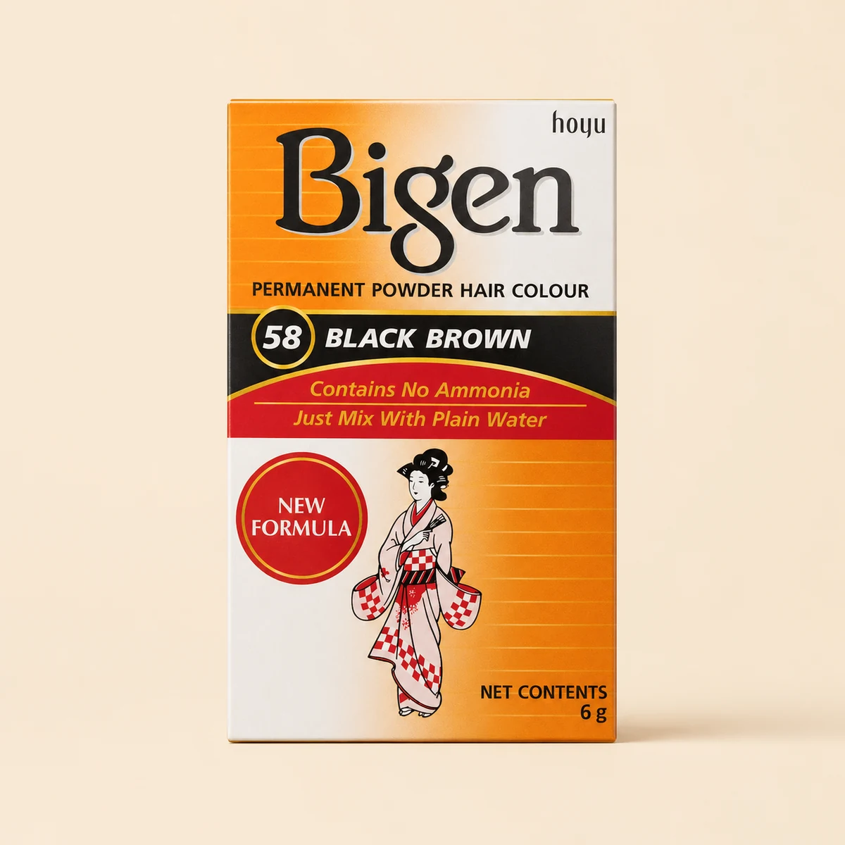 Bigen — Poudre Colorante Noir Naturel 58